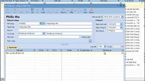 Hạch toán nghiệp vụ Rút tiền gửi về nhập quỹ tiền mặt trên Misa