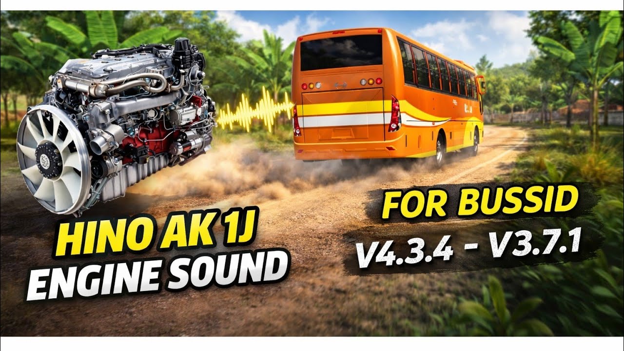 Finally Release !! BUSSID New HINO AK 1J Engine Sound For BUSSID V4.3.4 - V3.7.1 || DOWNLOAD NOW 🔥