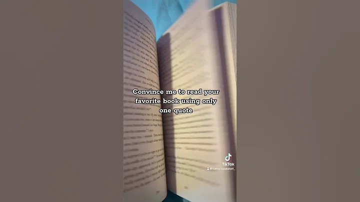 Convince me to read your FAVORITE BOOK using quotes #booktube #booktok #bookworm #books #booklover