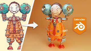 Bikes Boy | 3d stylize character from 2d concept art | Process Timelapse by Khem T 3,245 views 9 months ago 36 minutes