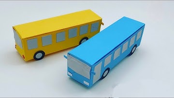Paper Bus Making | How to Make Paper Bus 🚌 | Easy Paper Craft | Origami Bus Making