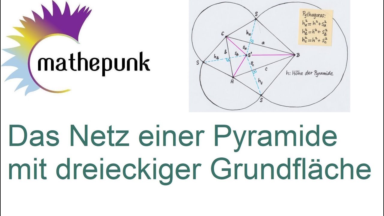Das Netz einer Pyramide mit dreieckiger Grundfläche (Tetraeder) YouTube
