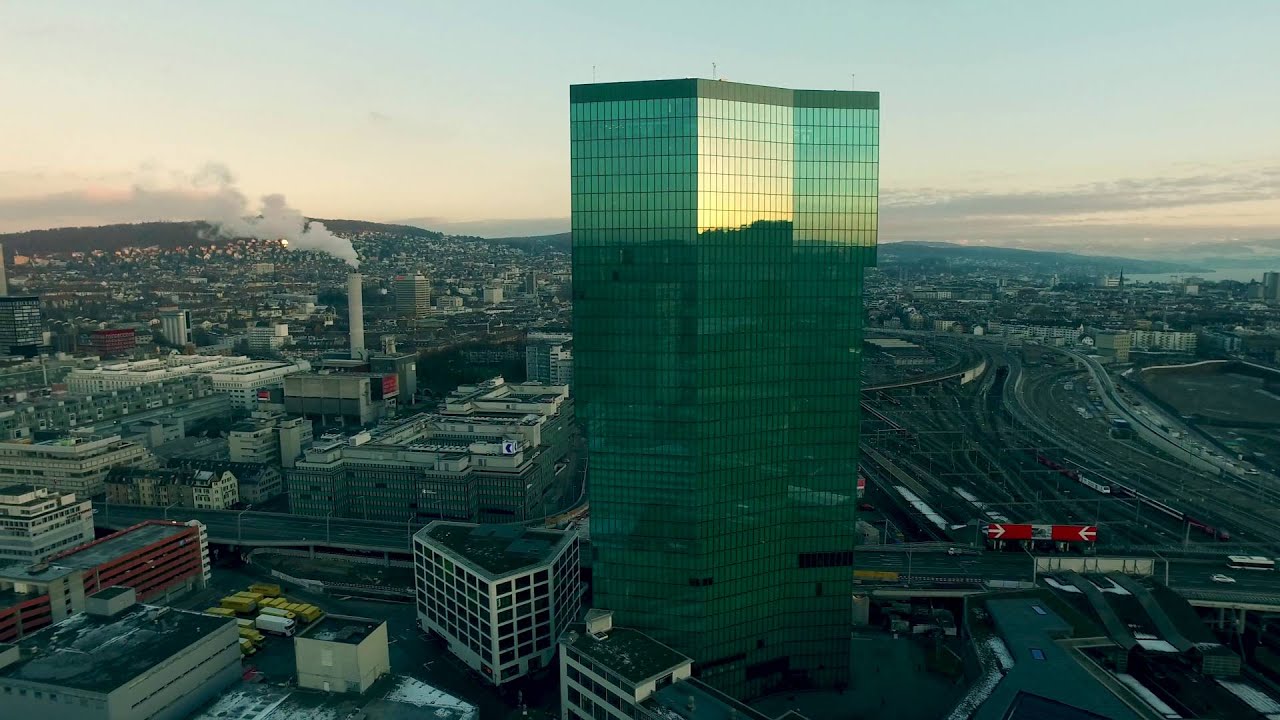 eisenbahn puro malte Zurich Primetower Drone in 4k (Ultra HD)