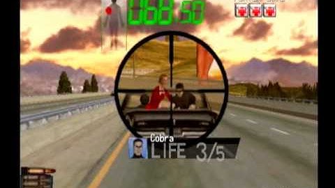 Silent Scope Highway Battle Gameplay (Dreamcast)