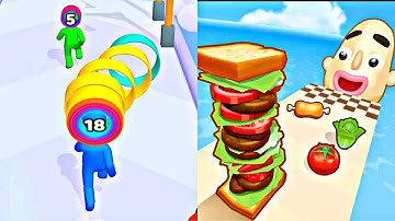 Layer Man 3D Run Vs Sandwich Runner - All Level Android IOS Gameplay - Fun Game 3D
