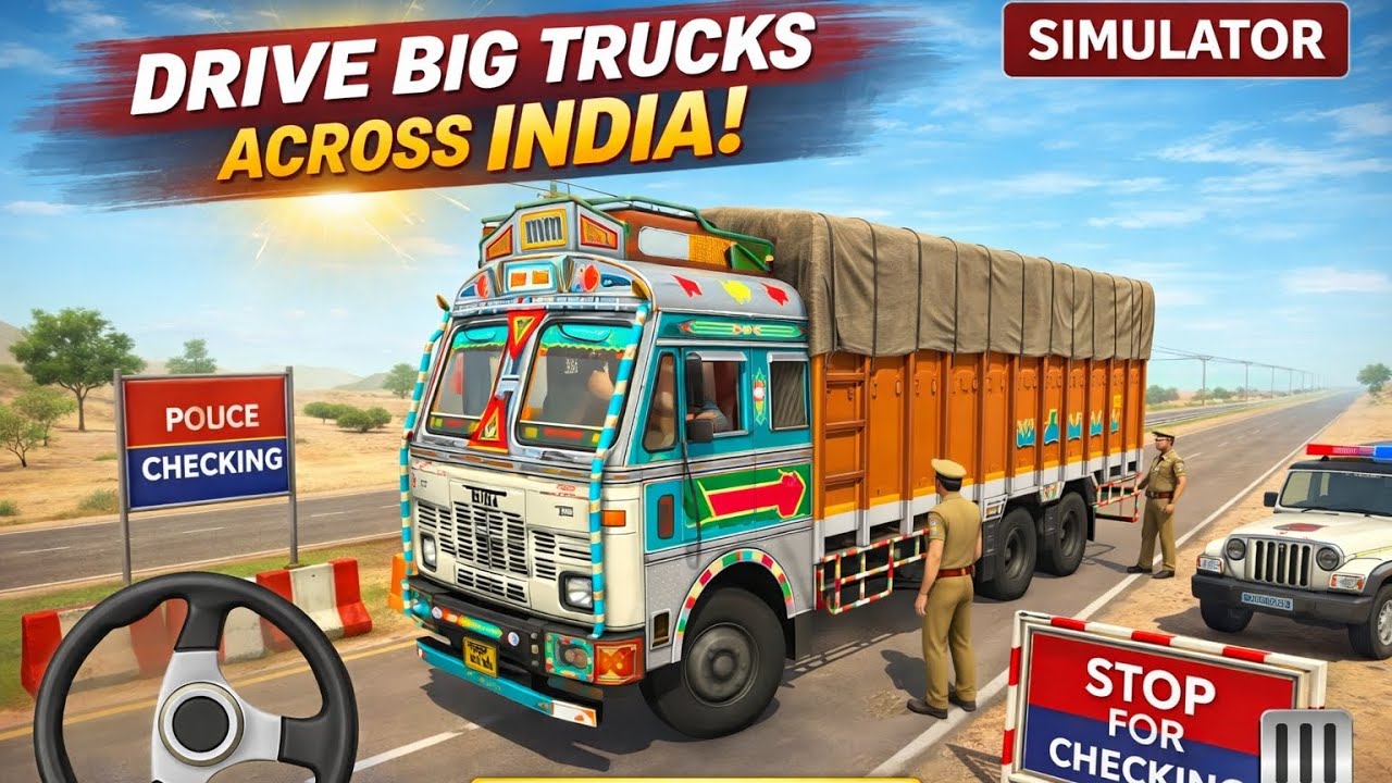 POLICE ने रोका ट्रक! 😱 Fine लगा या बच गए? 🚛 Indian Truck Simulator