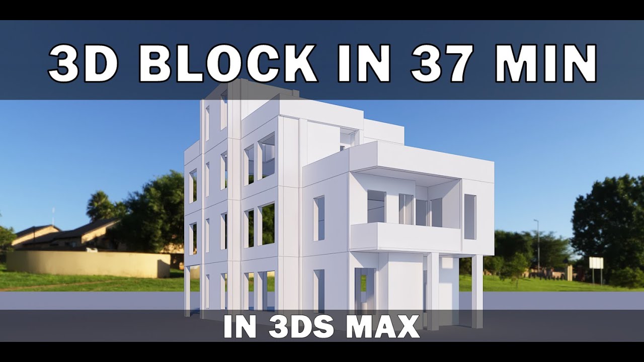 How to Make a 3d Residential Block in 3ds Max - YouTube