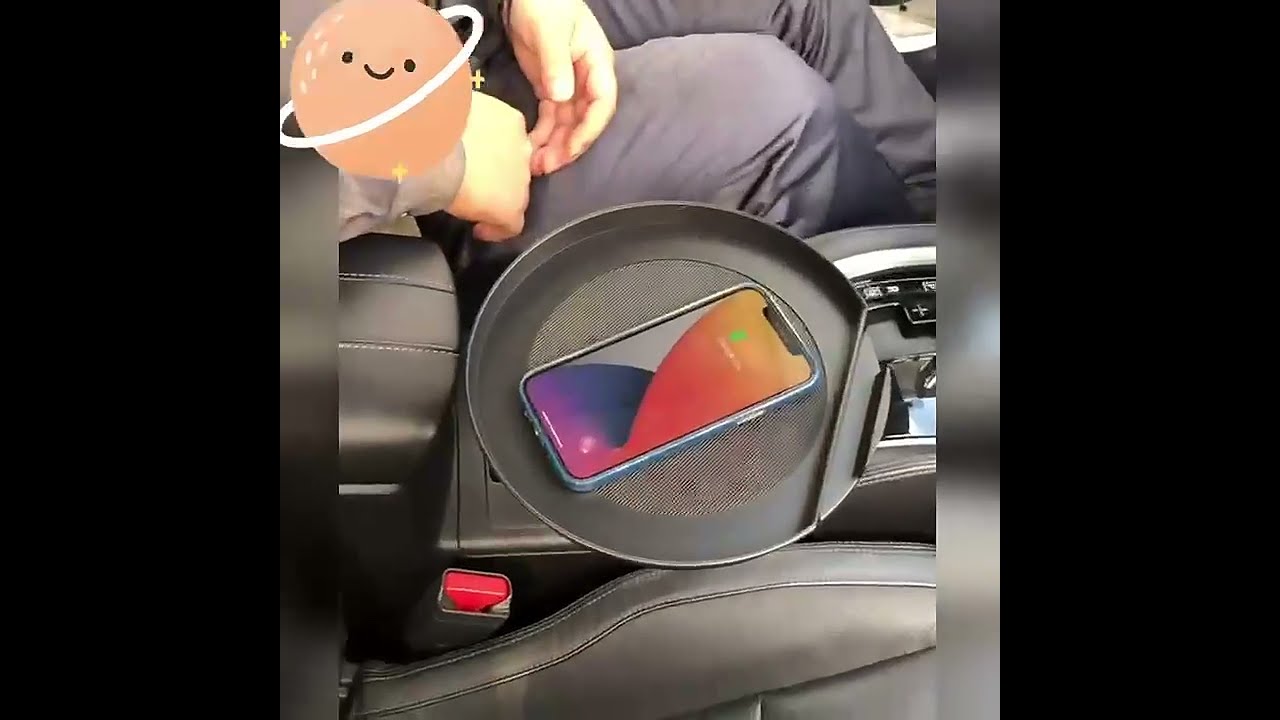 Cup Holder Food Eating Tray With Wireless Charger Car Table Snacks Desk | Vinidname ®