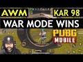 Awm kar98 war mode win  pubg mobile