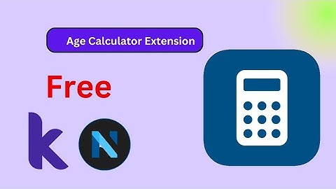 Age Calculaor App aia file and Extension with kodular by Tach Babu
