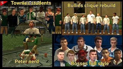 Bully AE, Bosses full style freeroam, Peter nerd, Townies students, Bullies clique rebuild
