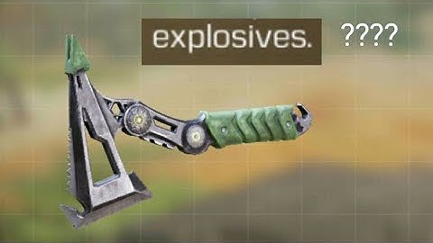 Combat Axe is an Explosive weapon?
