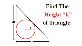 A Nice Olympiad Geometry Puzzle l Can You Find "h" l Math Olympiad Challenge