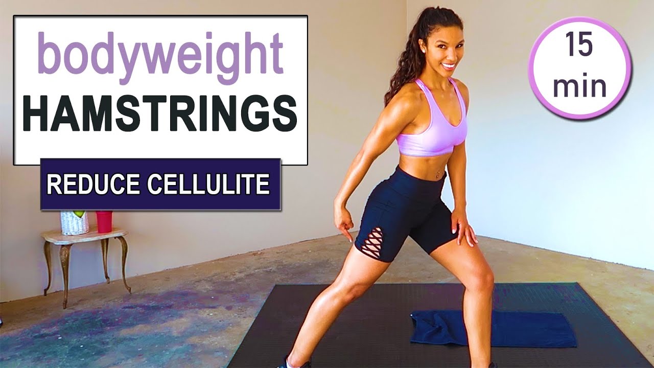 HOME HAMSTRING WORKOUT WITHOUT EQUIPMENT // WORKOUT FOR CELLULITE - YouTube