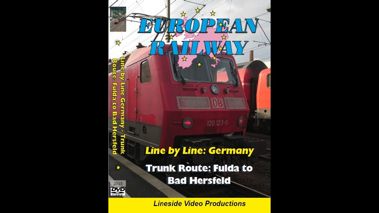 Germany: The busy mainline between Fulda and Bad Hersfeld - 2018. Trains in Europe.
