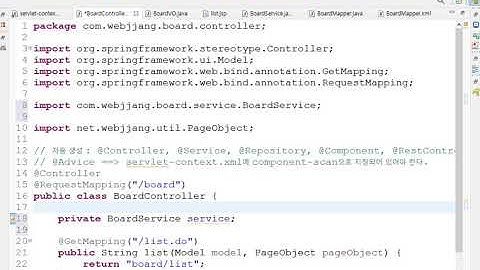 Webjjang Fasr Spring 01-02 Srevice와 Mapper 작성과 jsp(웹짱과 함께하는 빠른 리뷰)