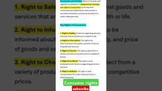 consumer rights acc to consumer protection act 1986 4th sem b com brf CA CMA #commerce #law consumer rights acc to consumer protection act 1986 4th sem b com brf CA CMA #commerce #law