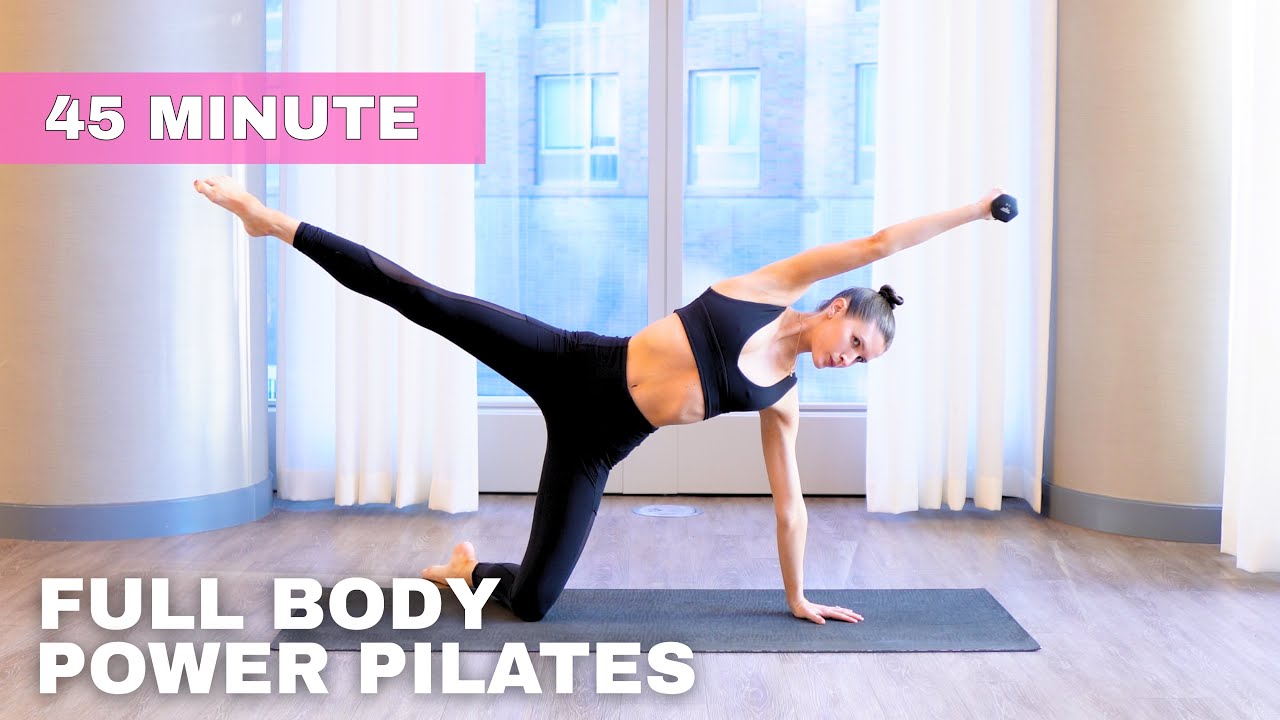 45 MIN FULL BODY POWER PILATES SCULPT WITH WEIGHTS | No Repeats
