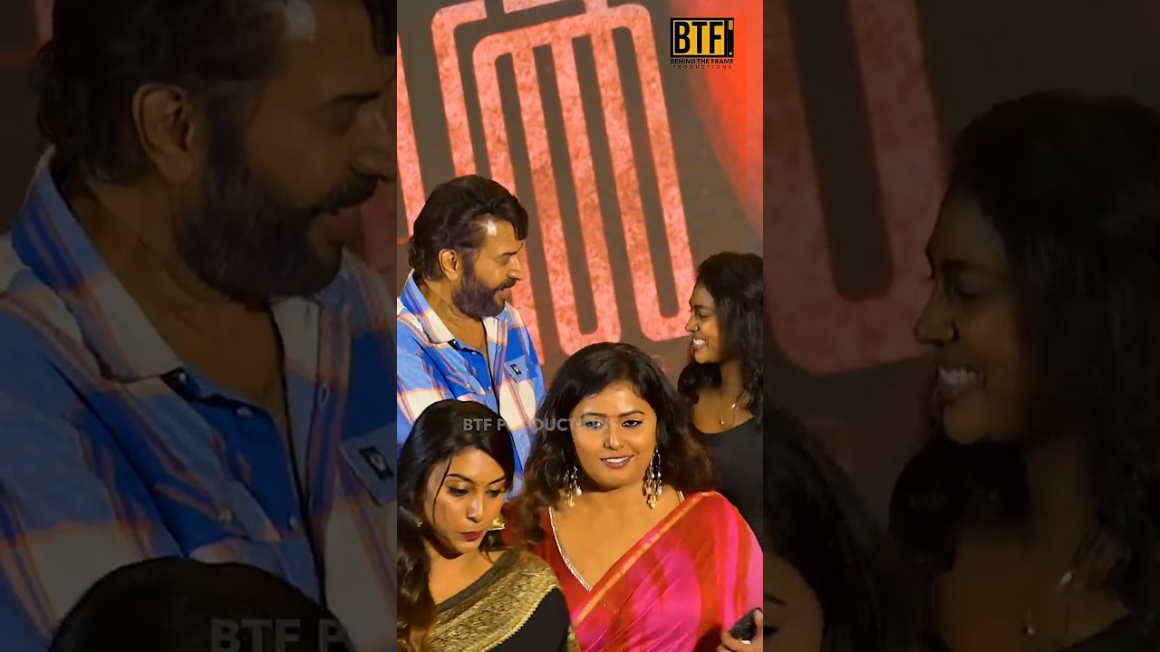 Mammootty Greets Heroines: A Warm Gesture of Respect | Kalamkaval Pre-Release Event Mammootty Greets Heroines: A Warm Gesture of Respect | Kalamkaval Pre-Release Event