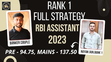 RBI Assistant Rank 1 2024 Preparation Strategy | Subject Wise Full Preparation Journey | Nayan Jain