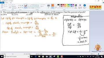Profit and  Loss|| Question 6||  Spark Institute||  Easy Arithmetic||  Krishna Sir
