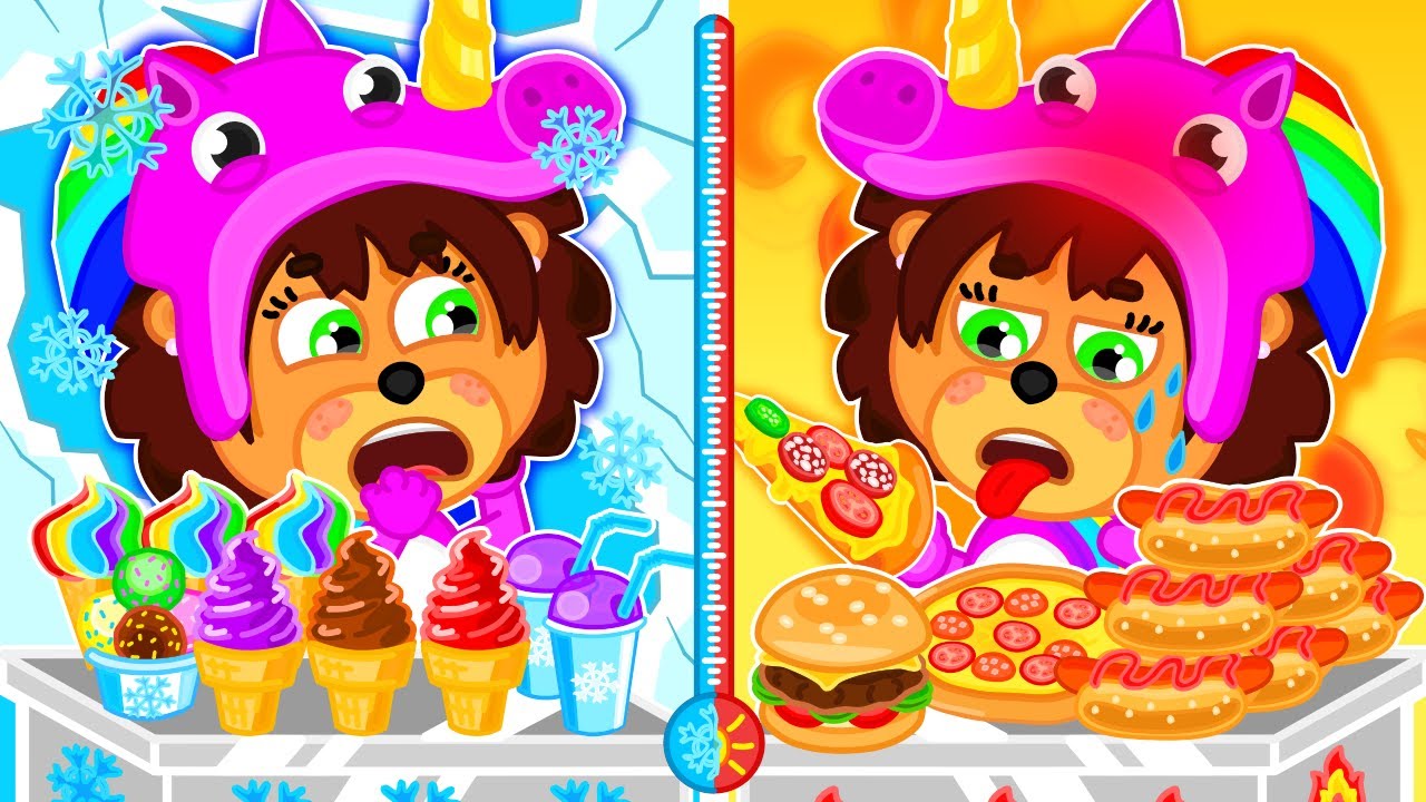 Pequeño Leon | Comida caliente y fría | Dibujos animados | Video Para Niños