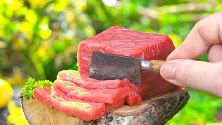 How To Make Crispy And Yummy Beef Tacos | 1000 Tasty Miniature Beef Recipe In The Forest Compilation screenshot 5