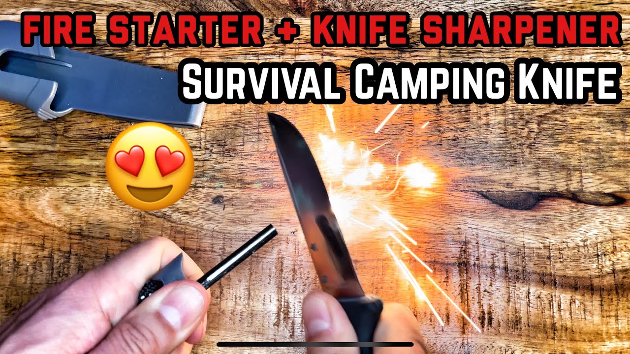 Survival Knife + Fire Starter: Essential Camping Gear【Review55】