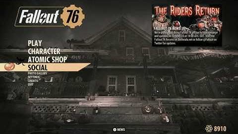 ** Fallout 76 / HALLOWEEN main menu! **
