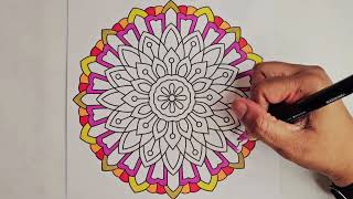 Kaleidoscope Mandala Relaxing Color With Me Coloring Page
