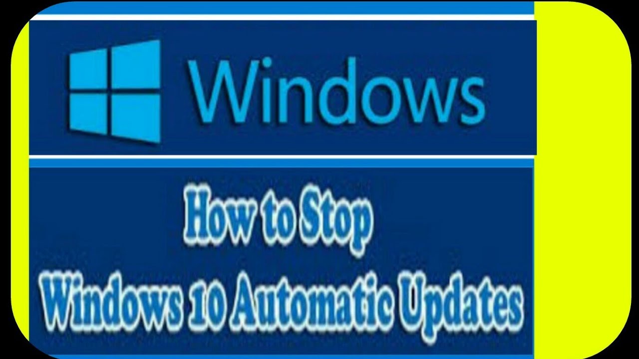 Disable Auto Windows Update | Save Your DATA In Windows 10 - YouTube