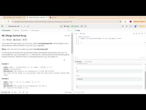Merge sorted array