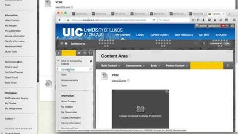 Blackboard audio files in the visual editor, embedded or linked.
