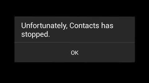 unfortunately contacts has stopped samsung j2, j7 prime