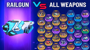 Railgun vs All Weapons - Mech Arena