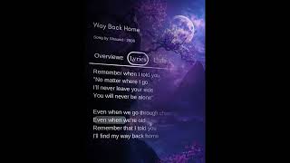 way back home by Shaun(English version)😊
