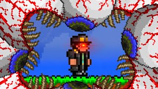 I Spawned In 100 EYE OF CTHULHUS In Terraria... (No Regrets)