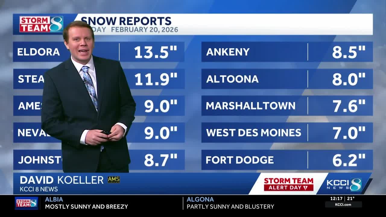 Iowa weather: Bitter cold settles in after our winter storm - YouTube