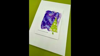 Water colour Christmas cards - modern, quick and easy