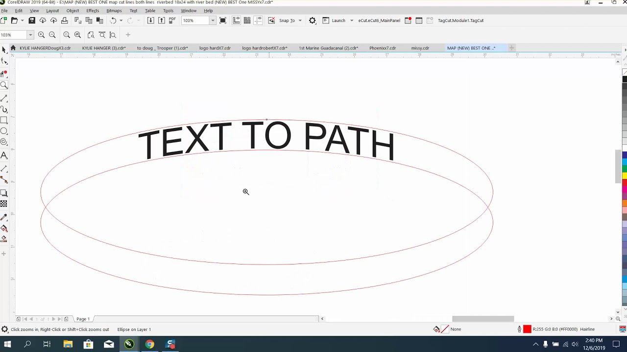 Corel Draw Tips & Tricks Text to Path more info inside and a ring YouTube