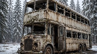 I Turned an Abandoned Double-Decker Bus Into a 2-Floor Luxurious Mansion | Full ASMR Restoration