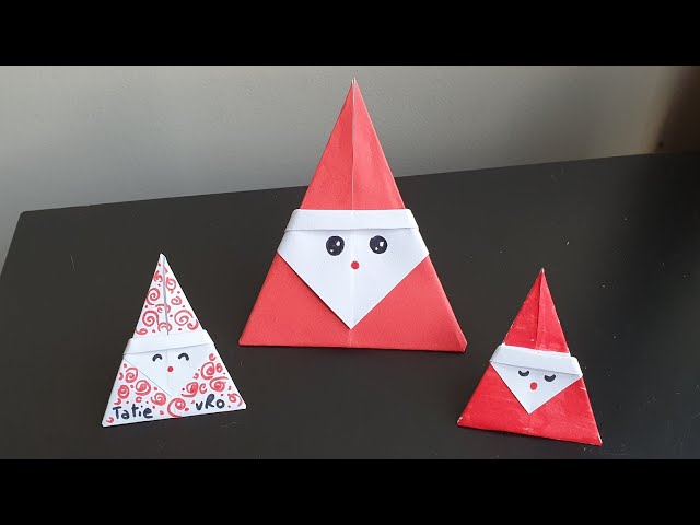 Tuto n°61: Objectif Noël - un Père Noël en Origami facile 