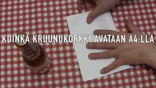 Kuinka kruunukorkki avataan A4:lla alle 30 sekunnissa?