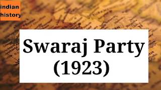 Swaraj Party formed in india