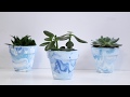 Marbled Terra Cotta Pots | Garden DIY