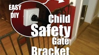 Child Safety Gate easy DIY Secure Mounting Bracket How to make a Child Safety Gate Secure Mounting Bracket. Many child and pet safety gates mount with threaded rod pressure pads.