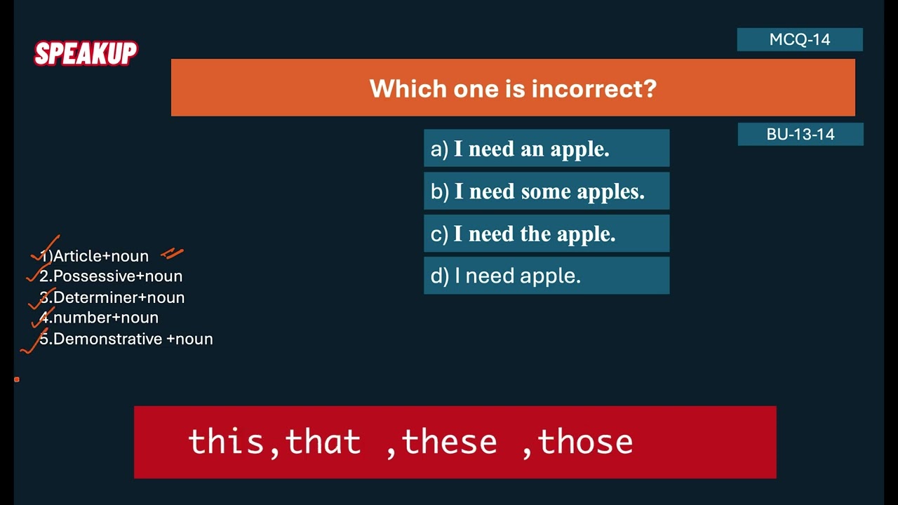 Mcq-14-Which sentence is incorrect?