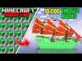 We build a giant emerlad ship in minecraft hardcore  lordn gaming