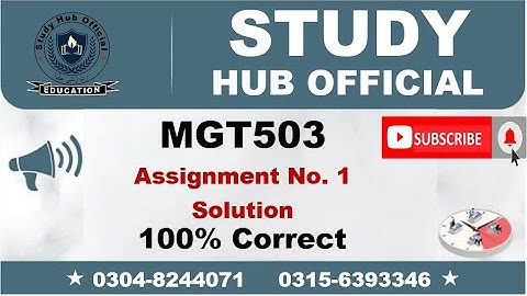MGT503 Assignment 1 Solution Spring 2023, MGT503 Assignment 1 solution 2023, MGT503 assig 1 solution