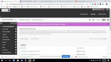 Blackboard Course Export